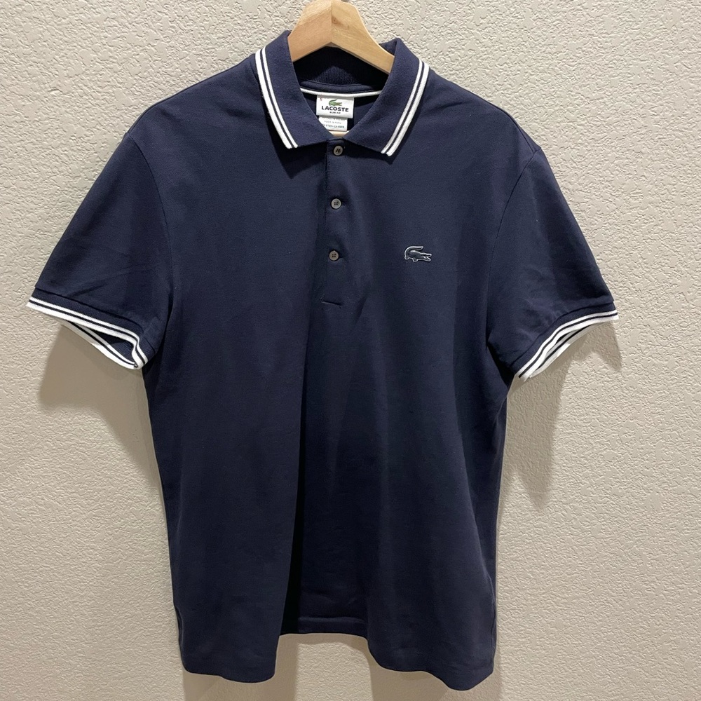 Lacoste Navy Blue Polo Shirt
